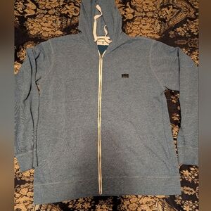 Billabong Heather Blue Zip-Up Hoodie XL